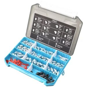 130-Piece Metric Grease Fitting Assortment Kit with Dust Caps & Multi-Angle Adapters for Machinery Maintenance