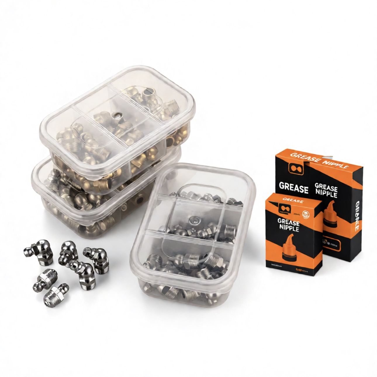 Automotive Repair Brass Grease Nipple Kit (1/8" NPT + Metric) Workshop Essential Set for Truck Chassis & Car Engines