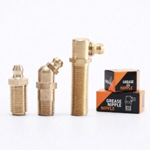 Premium Brass Extended Grease Nipple (Grease Fitting/Zerk Fitting) - Straight/45°/90° Long-Thread Lubrication Part