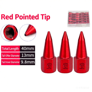 Heavy Duty Red Grease Gun Nozzle - 40mm Pointed Tip with 9.8mm Inner Diameter