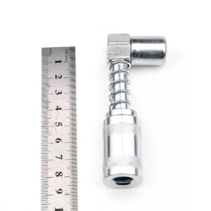 90° Grease Gun Coupler - Tight Spaces Leak-Proof