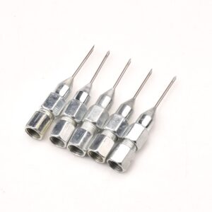 5-Piece Precision Grease Needle Nozzle Set | Bulk Replacement Tips for Automotive, Electronics & Industrial Use