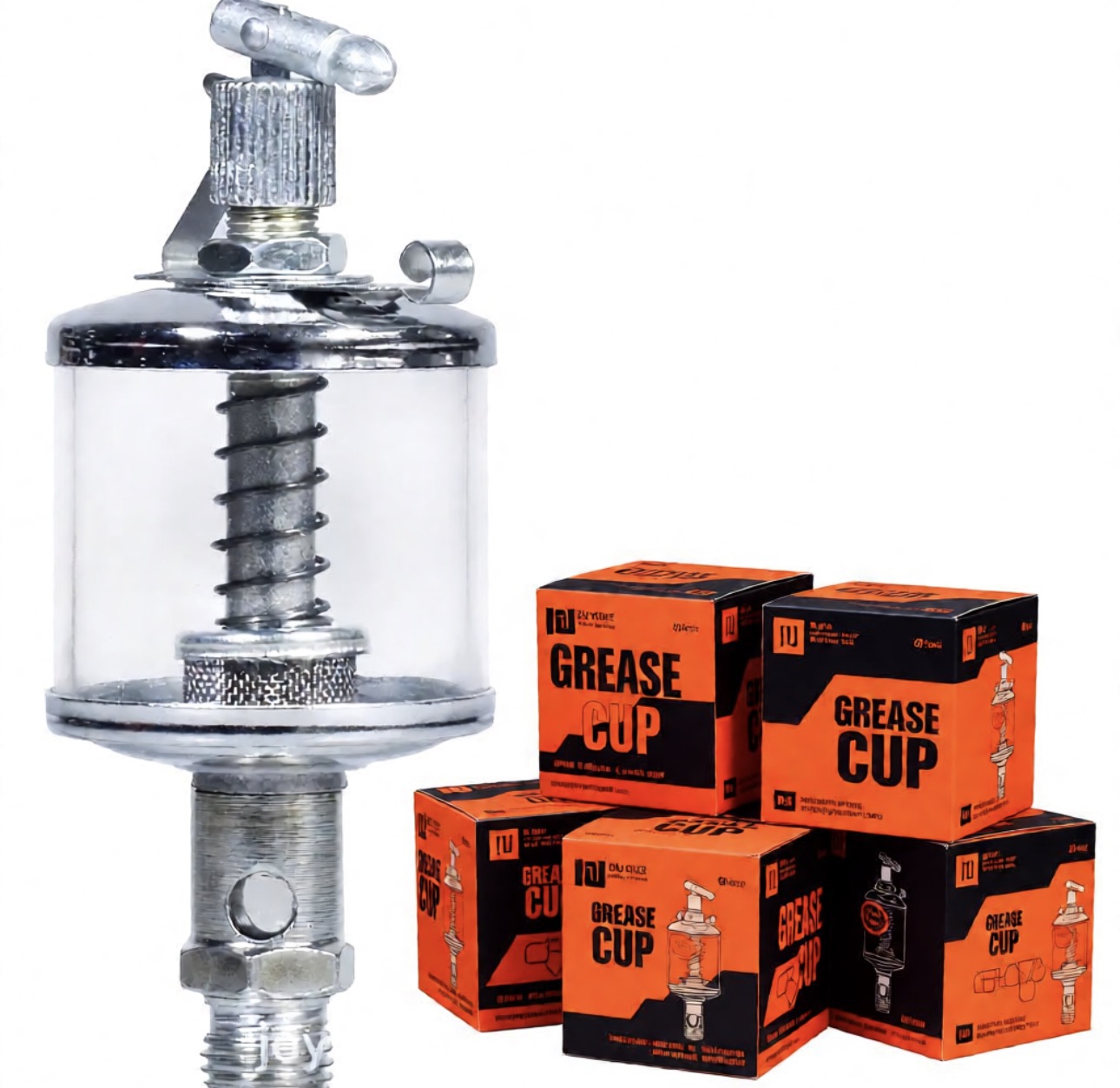 Needle Valve Grease Cup - Adjustable Lubrication Fitting with Transparent Reservoir for Industrial Machinery & CNC Equipment - Image 2