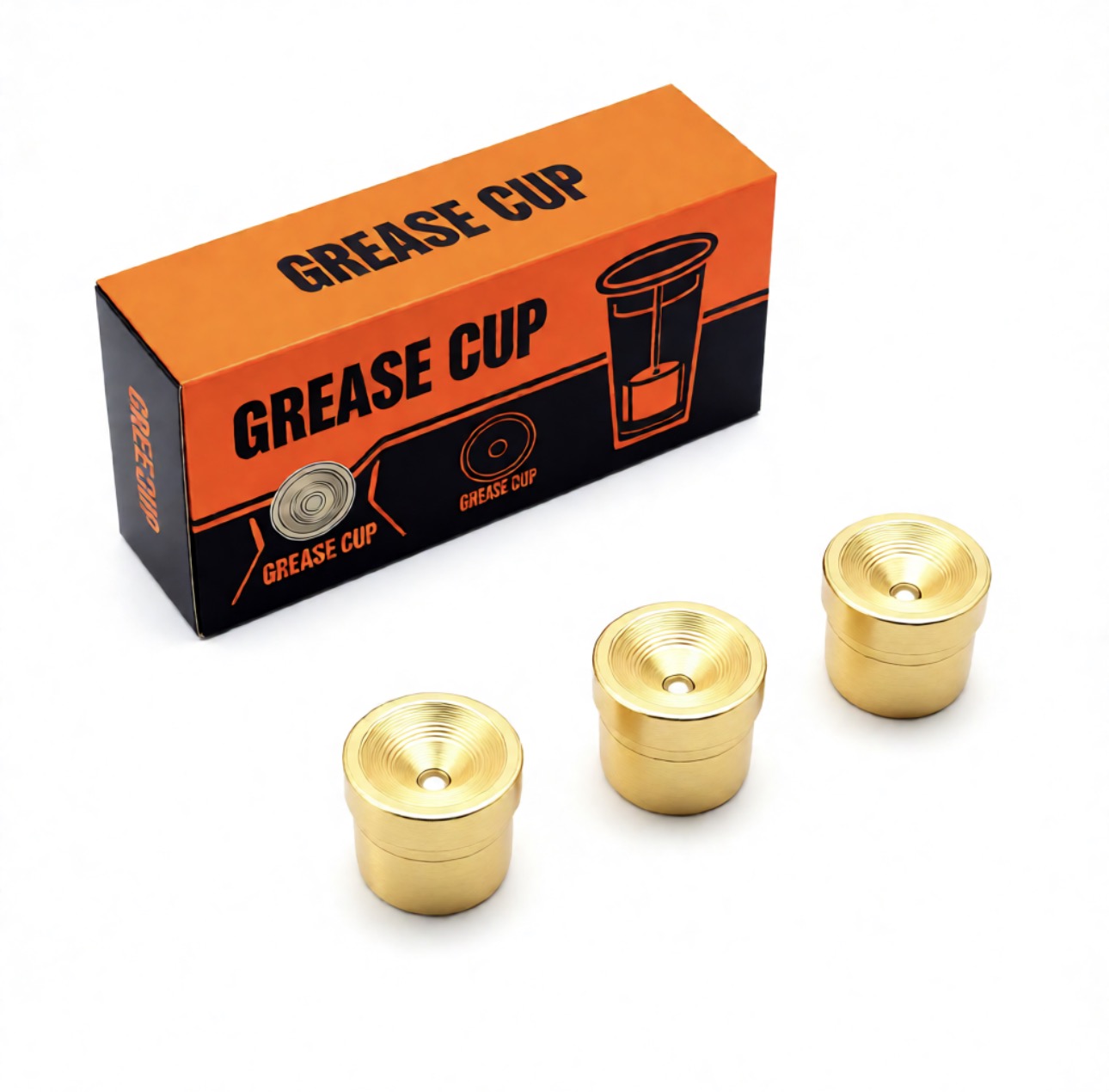 Flange-Type Grease Cup - Brass Press-Fit Lubrication Fitting for Pumps, Valves & Industrial Machinery