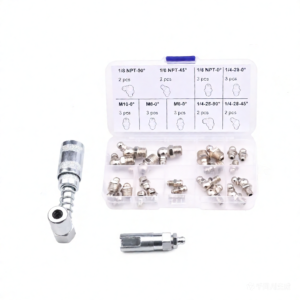 25-Piece Grease Fitting & Adapter Kit with Multi-Standard Threads