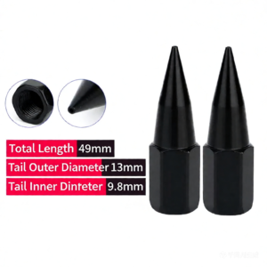 Extended Black Pointed Grease Nozzle - 49mm Precision Grease Gun Tip for Deep & Hard-to-Reach Areas