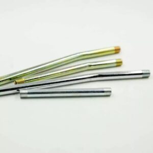 12 Inch Industrial Zinc Plated Grease Gun Rigid Extension 1/8 NPT Leak-Proof Hard Tube