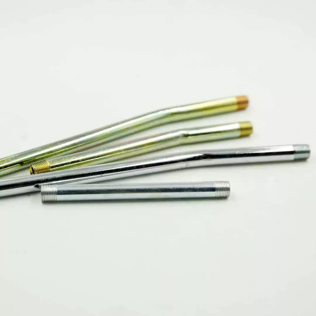 12 Inch Industrial Zinc Plated Grease Gun Rigid Extension 1/8 NPT Leak-Proof Hard Tube