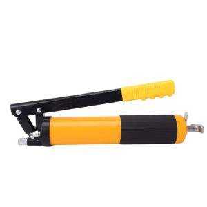 High Pressure Lever Action Grease Gun 6000PSI Heavy Duty Manual Lever Type Grease Gun with 18" Flexible Hose for Farm Tractor Industrial Construction Machinery