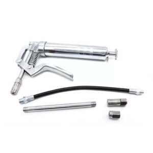Compact Portable Pistol Type Grease Gun 4000 PSI Pistol Grip Mini Grease Gun with One-Hand Operation for Automotive Motorcycle Bike Engine Suspension Narrow Parts Mobile Repair