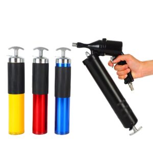Pneumatic Grease Gun 500CC High Pressure Air-Operated Grease Gun with Flexible Hose & Nozzle Kit for Industrial Automotive Machinery
