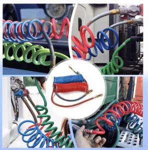 trailer air brake coil hose,truck spiral air hose,trailer brake air line,semi-trailer coiled air hose,trailer air hose replacement,explosion-proof trailer air brake hose,freeze-resistant spiral brake hose,heavy-duty trailer air line,durable spiral brake line,flexible trailer air brake hose