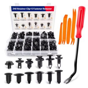 240PCS/229PCS Universal Car Trim Clips Kit with Removal Tools, Auto Fastener Assortment