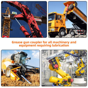 Our industrial-grade grease gun nozzle kit features a self-locking chuck, 304 stainless steel tip, and 6000PSI braided hose—fits 1/8NPT manual/pneumatic/electric grease guns for automotive/machinery maintenance